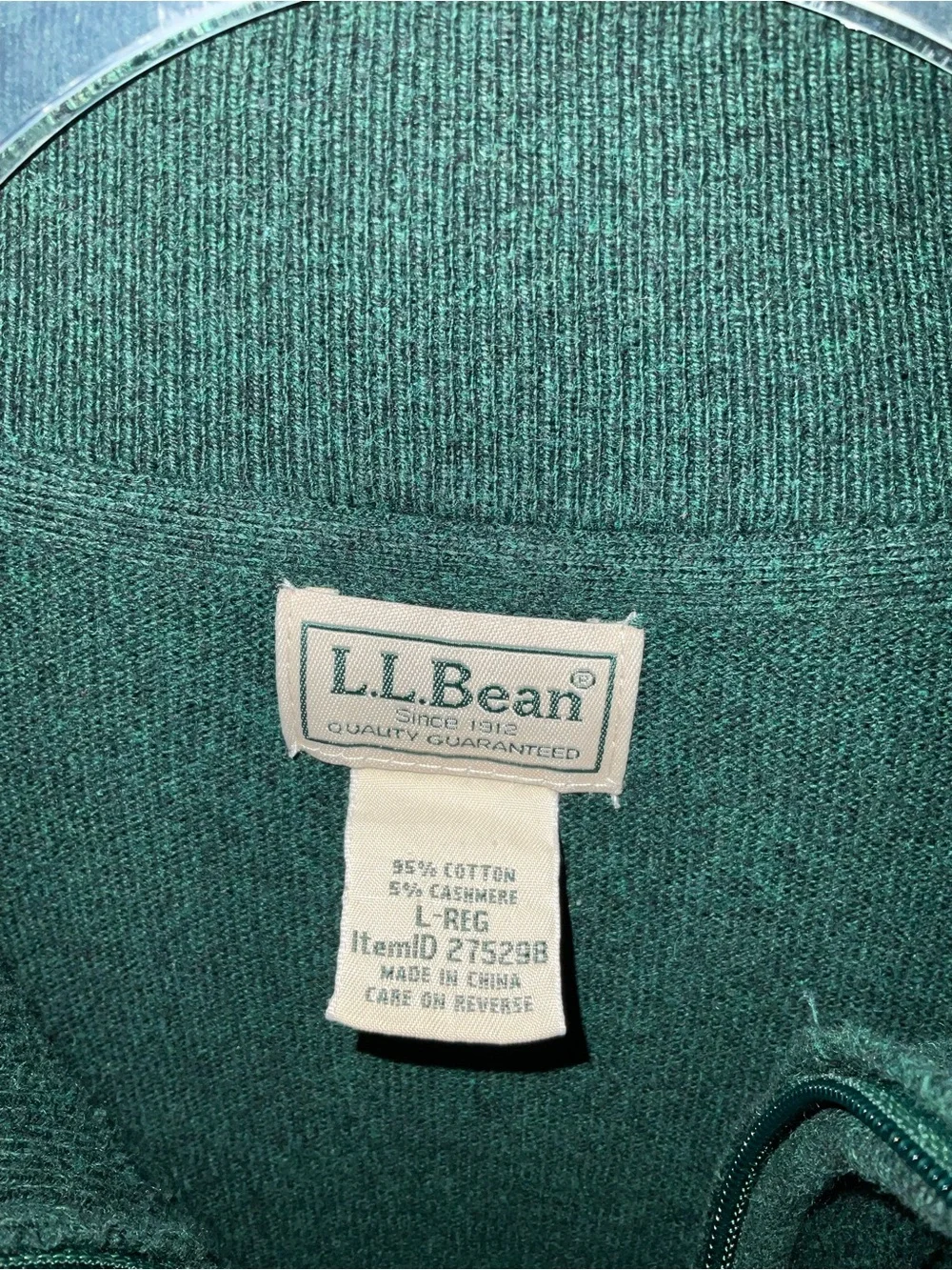 L.L. Bean 1/4 Zip Mock Neck Sweater